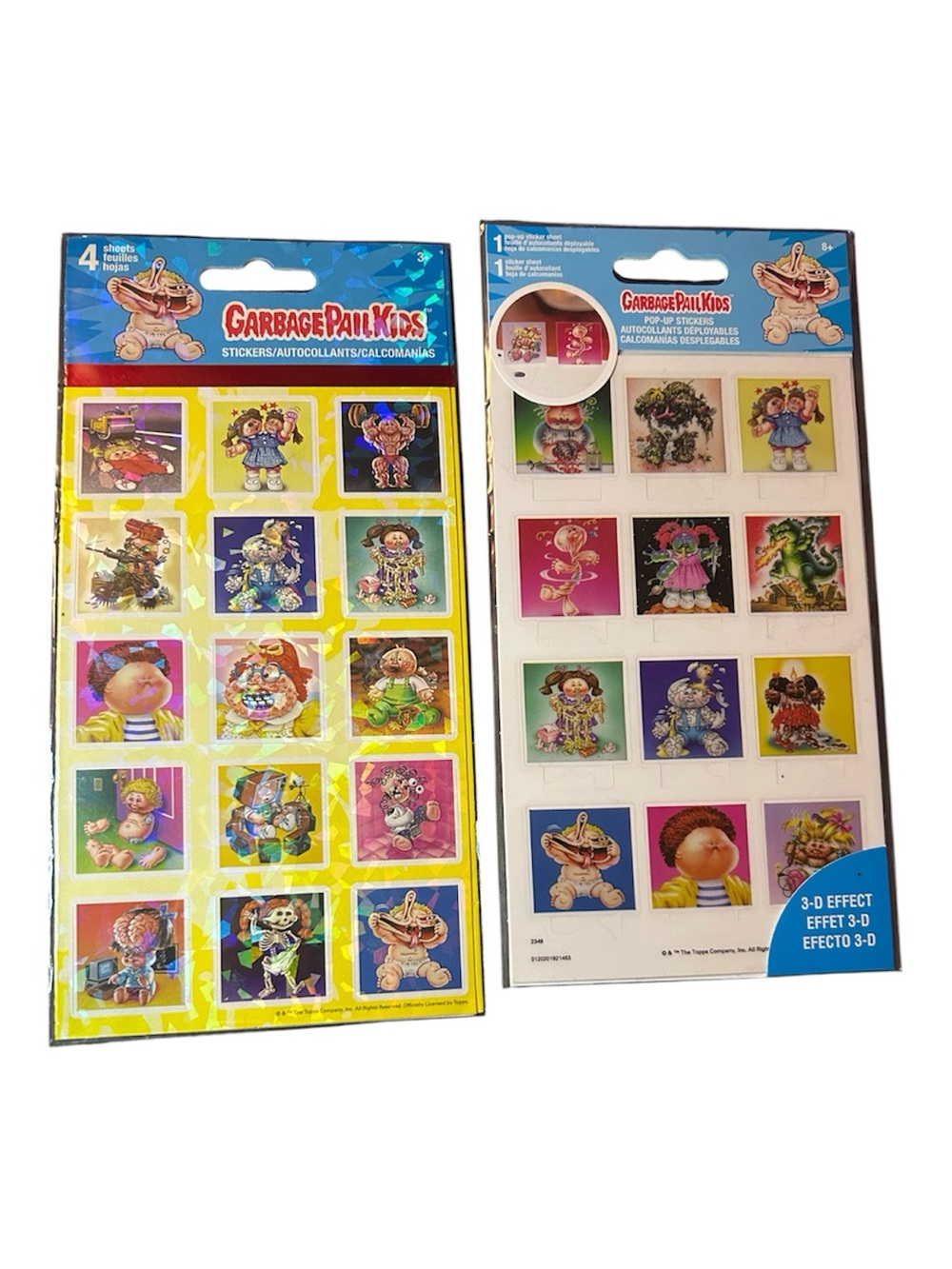 2 Garbage Pail Kids Sticker Packs